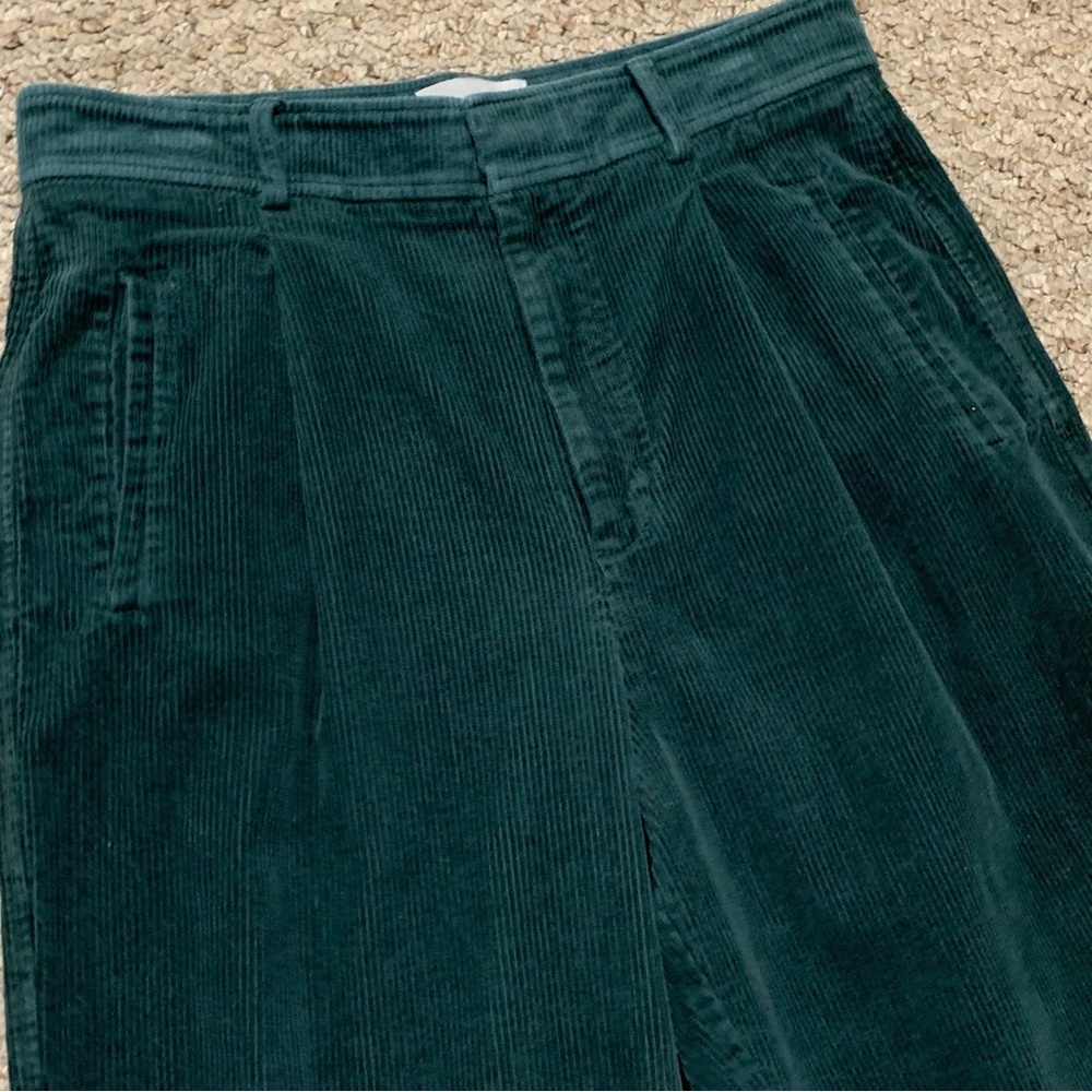 Everlane Corduroy Way High Drape Pant Womens 139393 Evergreen Wide Leg - Picture 4 of 16